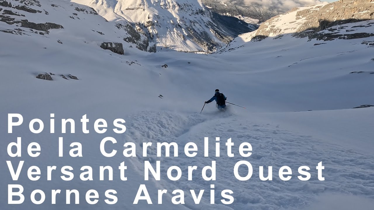 Pointes de la Carmélite Versant Nord Ouest Le Reposoir Bornes Aravis Ski de randonnée montagne