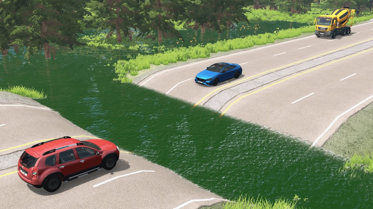 Cars vs Deep Water #7 &ndash; BeamNG.Drive