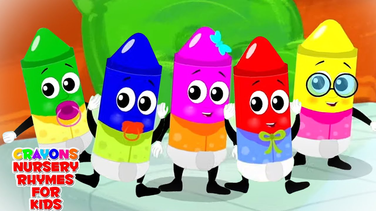 Five Little Babies | Crayons Nursery Rhymes and Baby Song | Kids Songs For Children