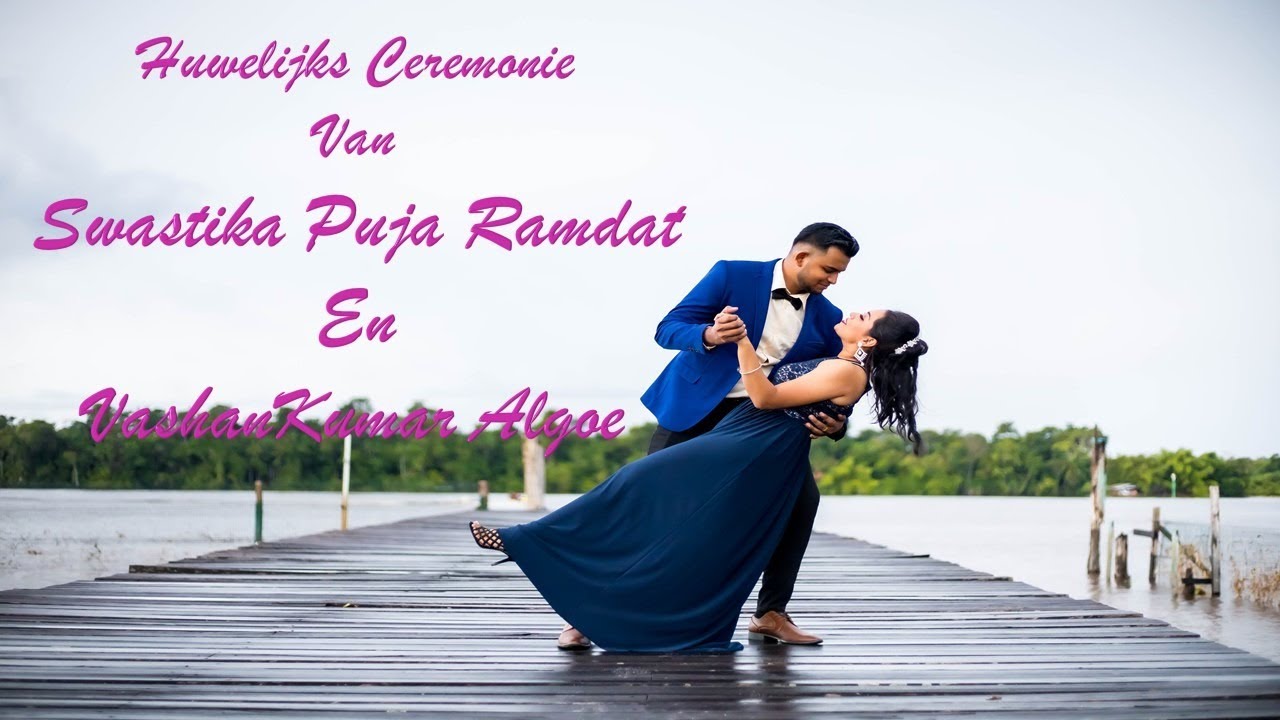 Huwelijks ceremonie van Swastika Puja Ramdat En VashanKumar Algoe