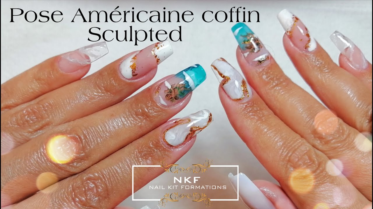 Pose Américaine Nail kit formations coffin sculpted 💅