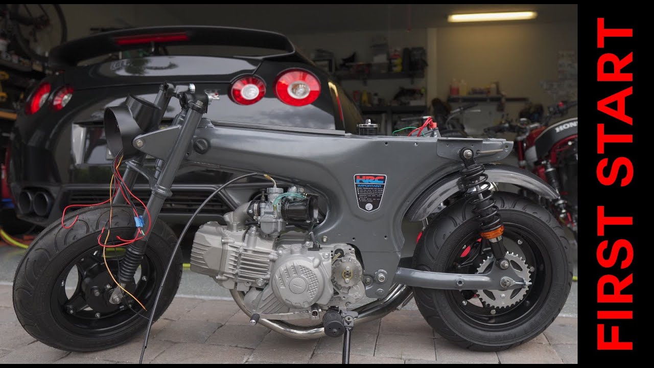 First Start of the 190cc CT70 Build!