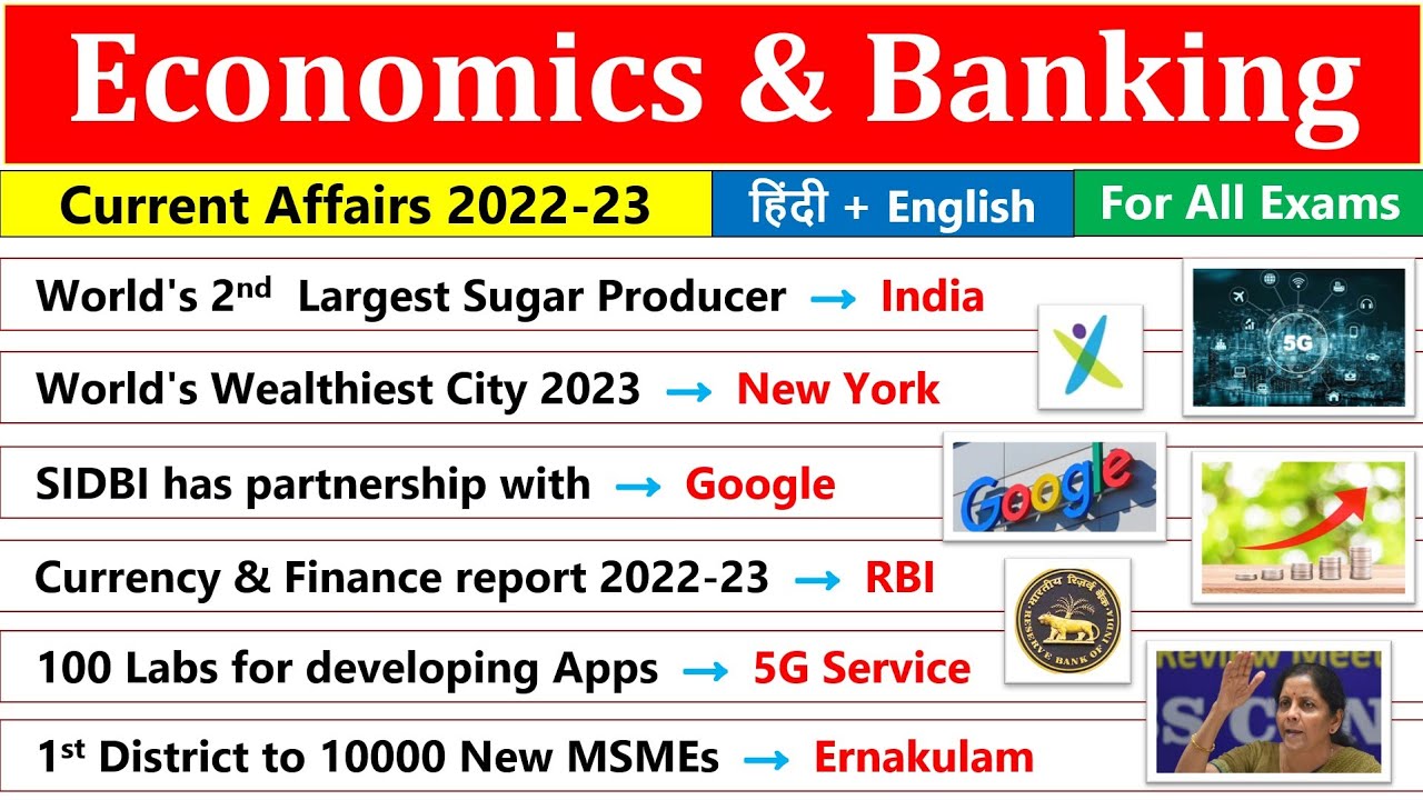 Economics Current Affairs 2023 | Top 100 MCQs | Last 6 Months Current Affairs 2023