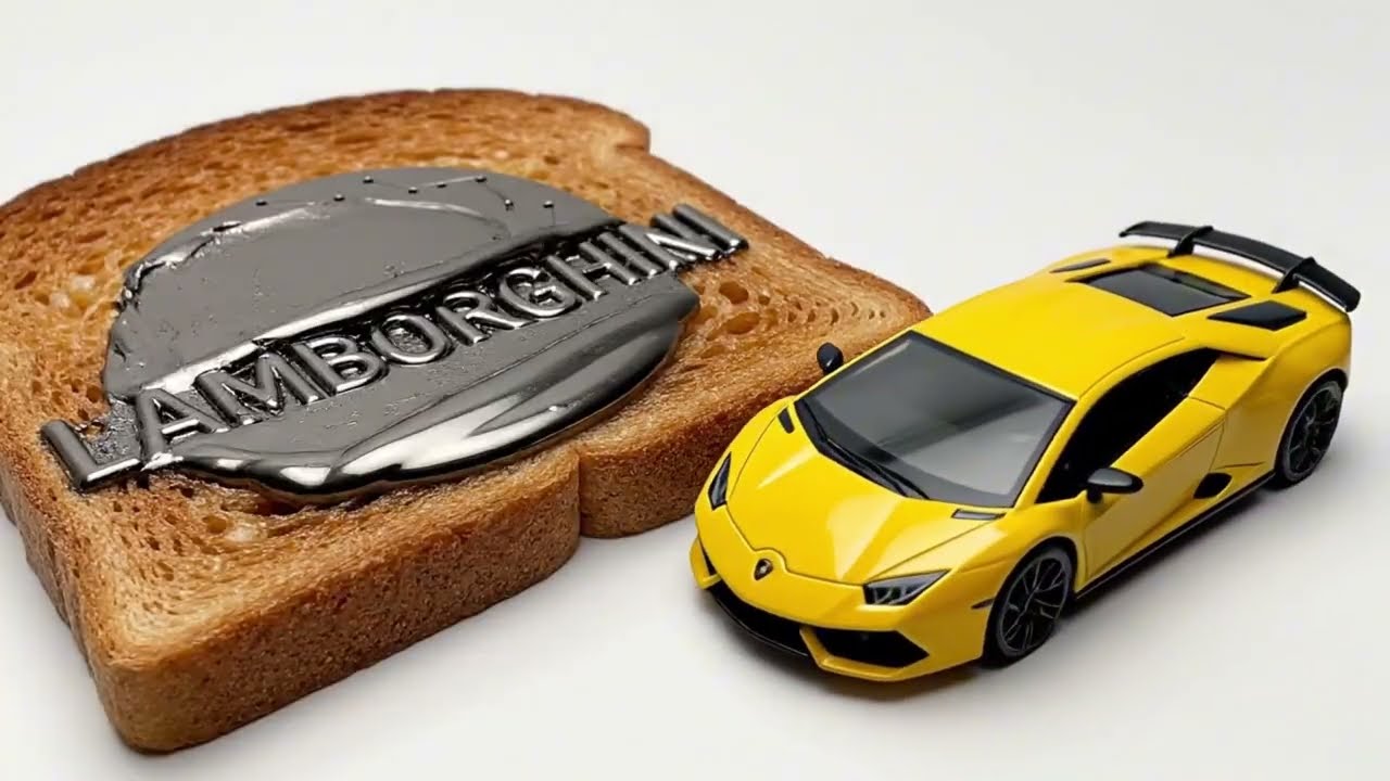 ASMR Crunchy toast with car  | 💲 Strangely satisfying visualization (4K, no talking)