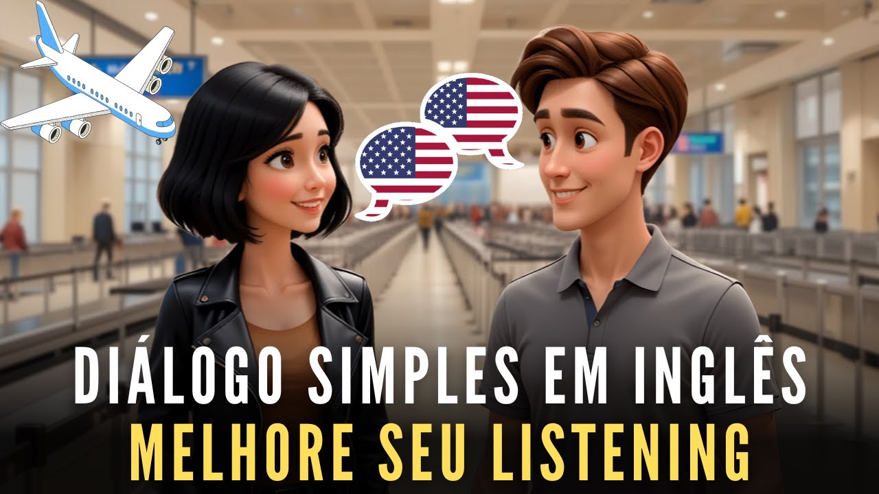 Entenda INGLÊS fácil e rápido com este diálogo no aeroporto ✈️