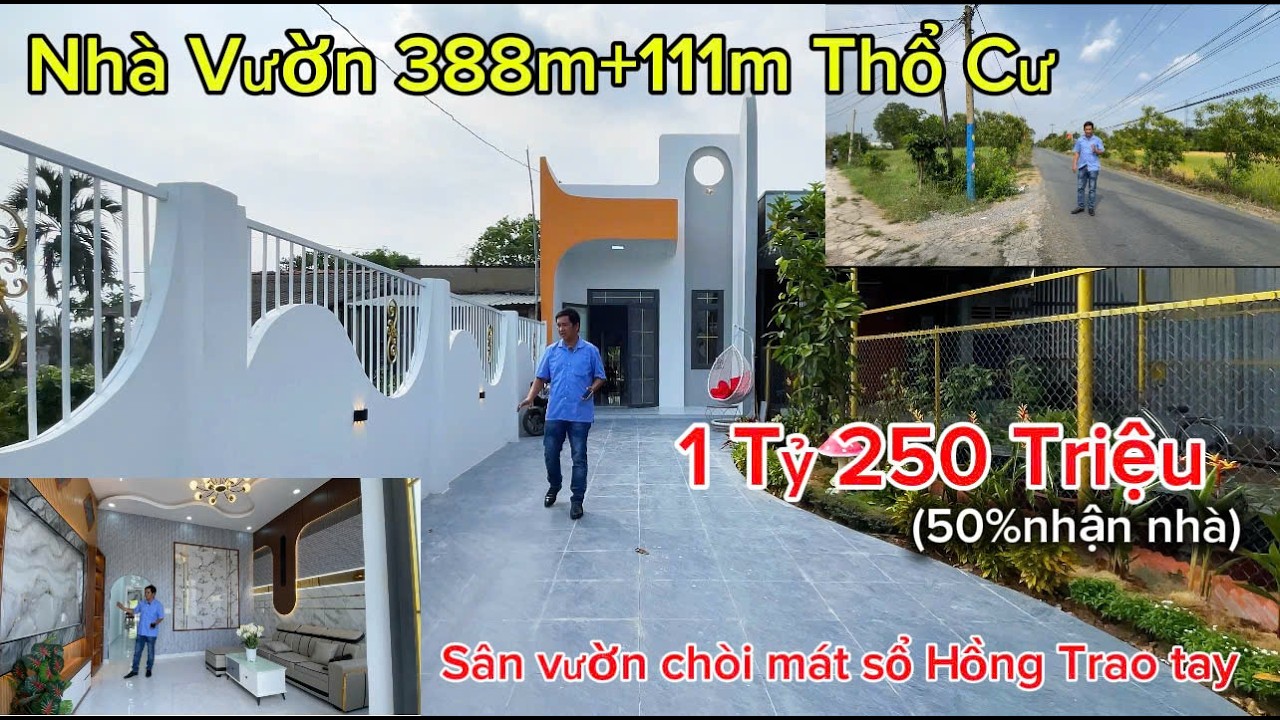 Tập 137 : Nhà Vườn Đẹp 388m² + 111m² Thổ Cư – Sân Rộng – Giá 1T250 nhận nhà