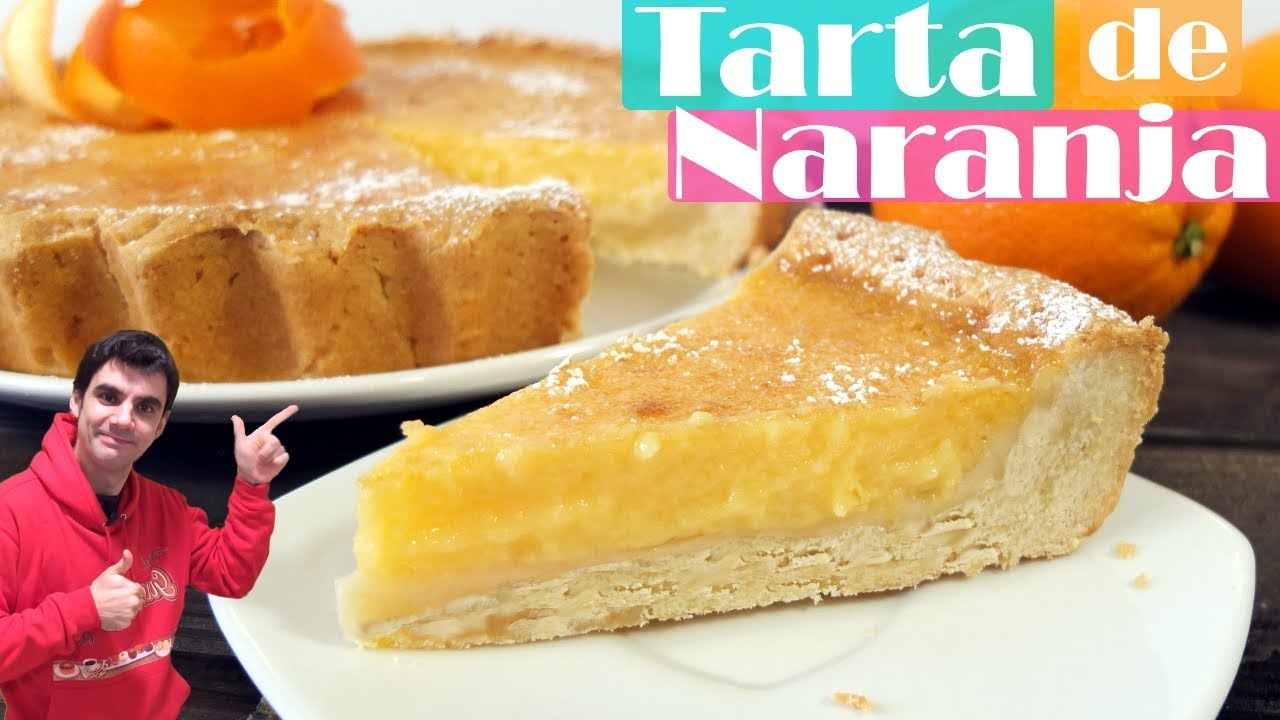 TARTA de NARANJA AL HORNO,😍🍊😋 MUY CREMOSA RÁPIDA y FÁCIL. Receta # 351