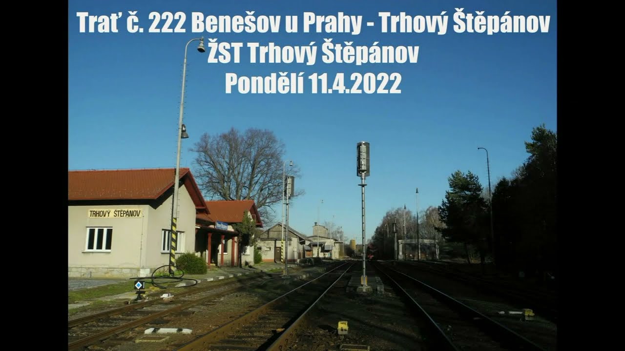 Stanice Trhový Štěpánov po ukončení provozu osobních vlaků - pondělí 11.4.2022