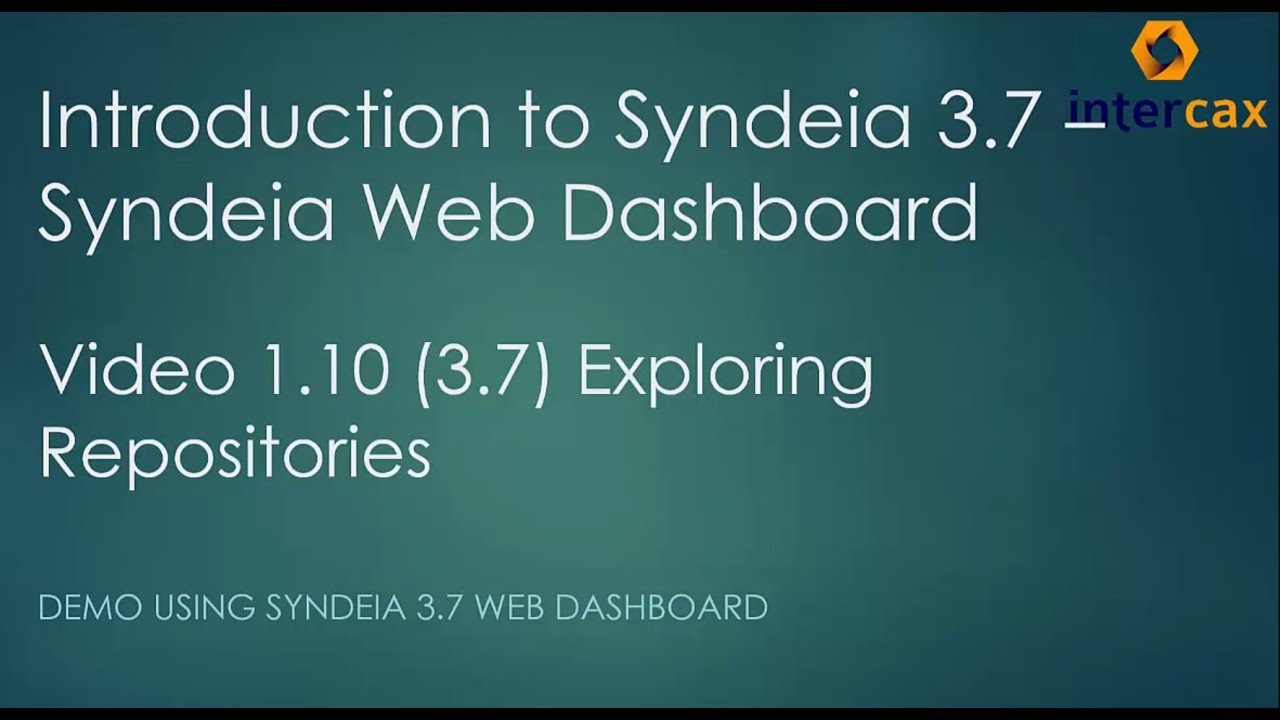 Exploring Repositories | Video 1.10 | Syndeia Web Dashboard | Syndeia 3.7