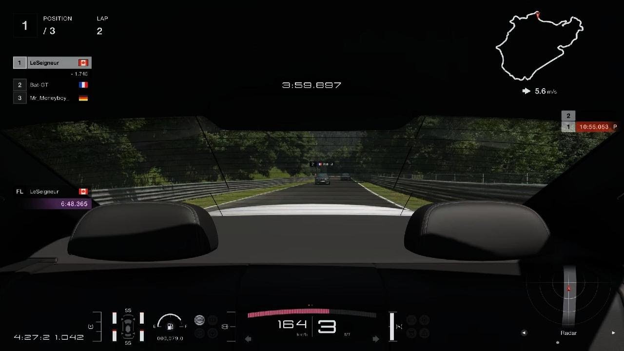 3 Bmw E46s messing around on the ring .