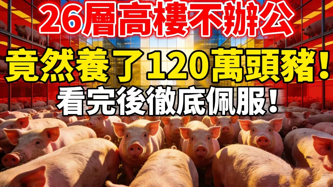 中國又搞事情？！湖北26層寫字樓不辦公，而是在裡面養著120萬頭豬！