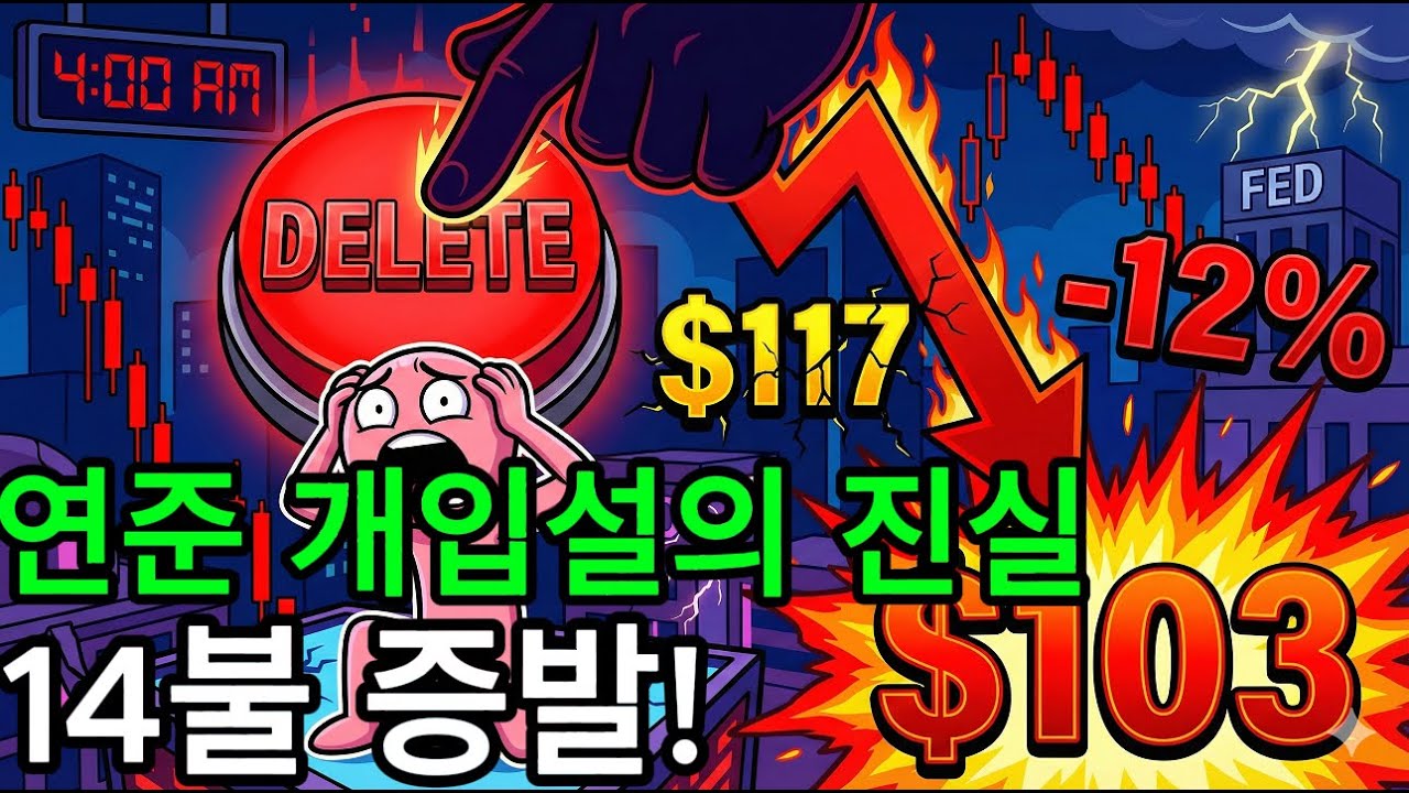 [1월 27일 긴급] 117불 찍고 -12% 대폭락! 새벽 4시 '삭제 버튼' 누가 눌렀나? (연준 개입설의 충격적 진실)