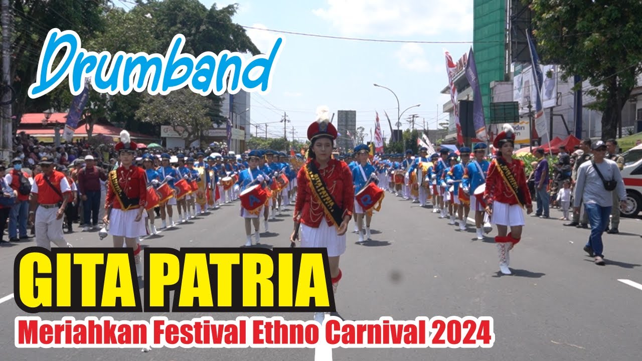 Drumband Gita Patria SMP Tarakanita Magelang Memeriahkan Festival Ethno Carnival 2024 Kota Magelang
