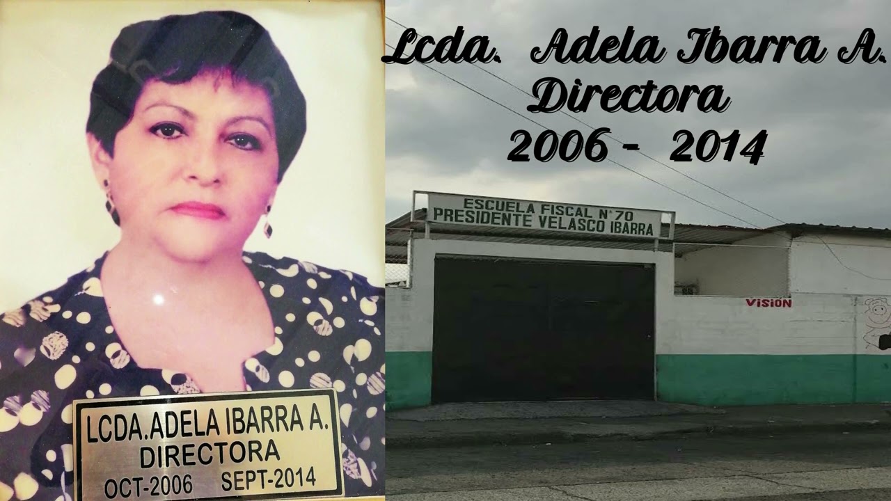 RESEÑA HISTORICA  DE LA ESCUELA PRESIDENTE VELASCO IBARRA
