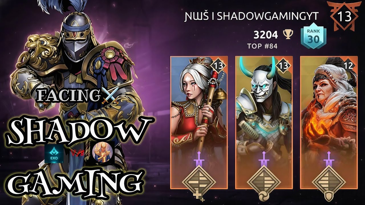 FACING SHADOW GAMING 💥💀 | 5 HP COMEBACK ?!... 🤯👹 || @ShadowFightGames @EXOSFA [Shadow Fight Arena]