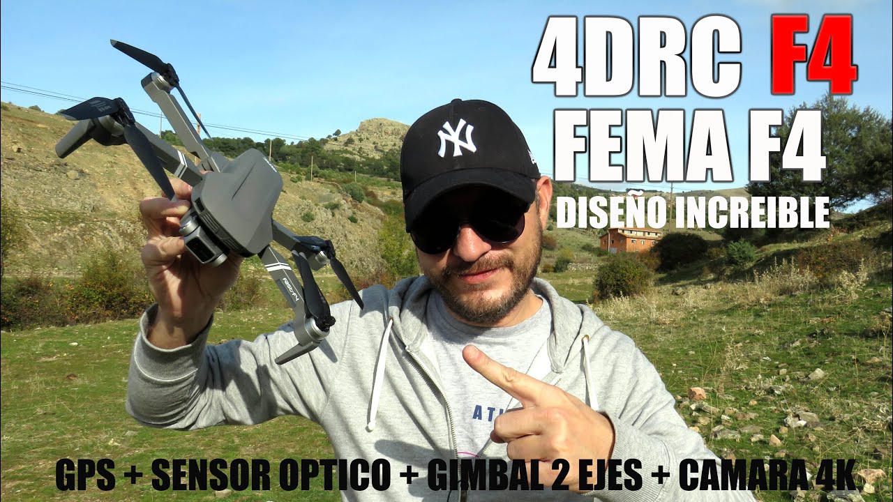 4DRC F4 DRONE, FEMA F4, Drone Camara Gimbal 2 ejes Barato