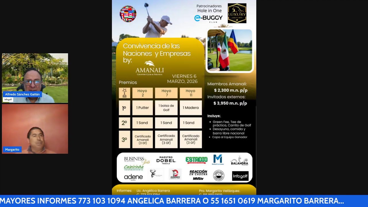 Infogolf  Torneo de Naciones y Empresas en Amanali, Hgo