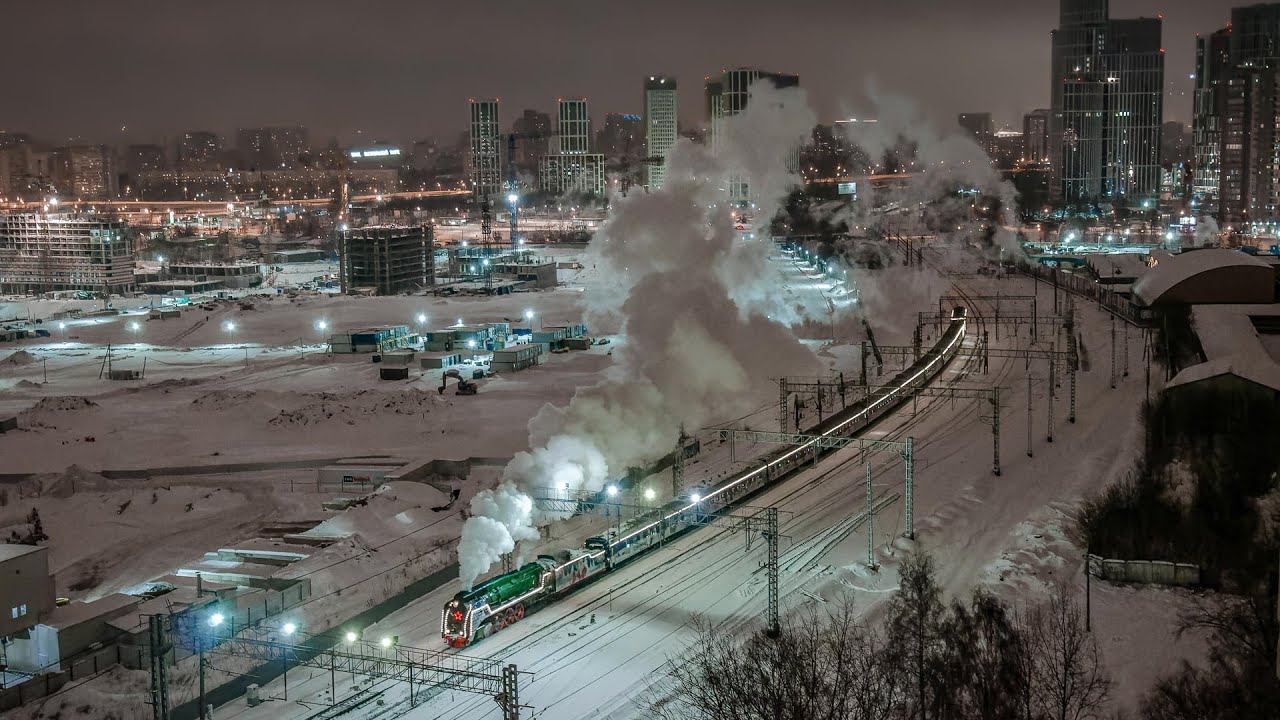 Паровоз П36-0031 (прибытие на Киевский вокзал)