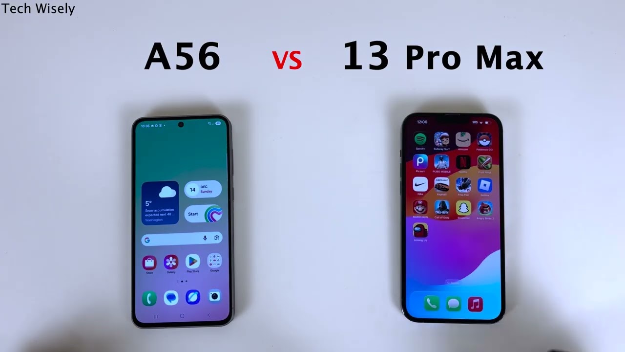 SAMSUNG A56 kontra 13 Pro Max &ndash; test prędkości