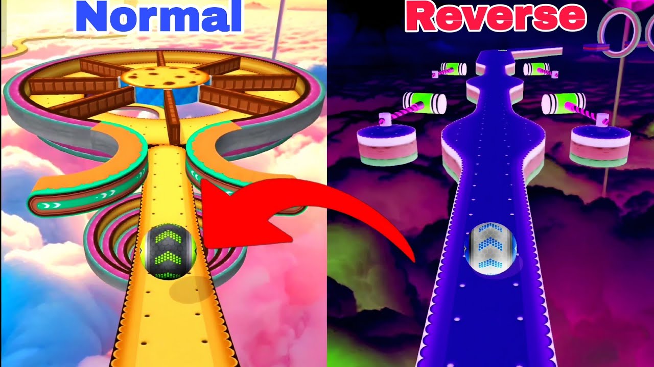 Going Balls Reverse Night vs Normal &ndash; INSANE Reflex Speedrun! (Android/iOS) #Gaming #Ball