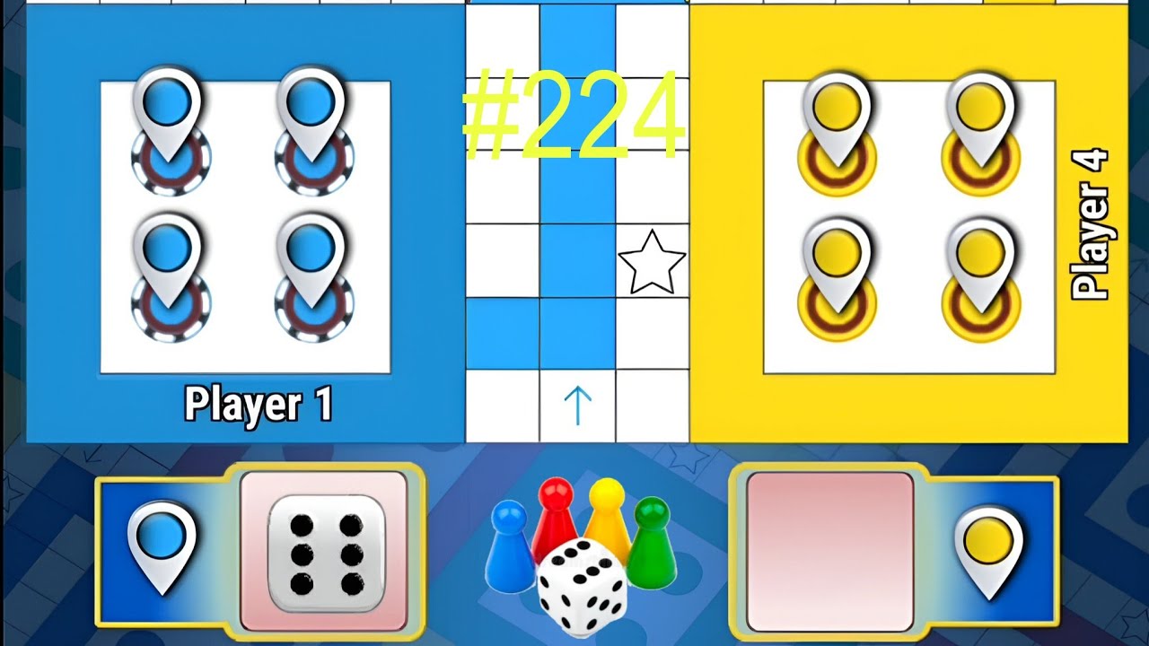 Ludo king 4 players Gameplay | How to win Ludo king👑 | Ludo king #224 #gameplay