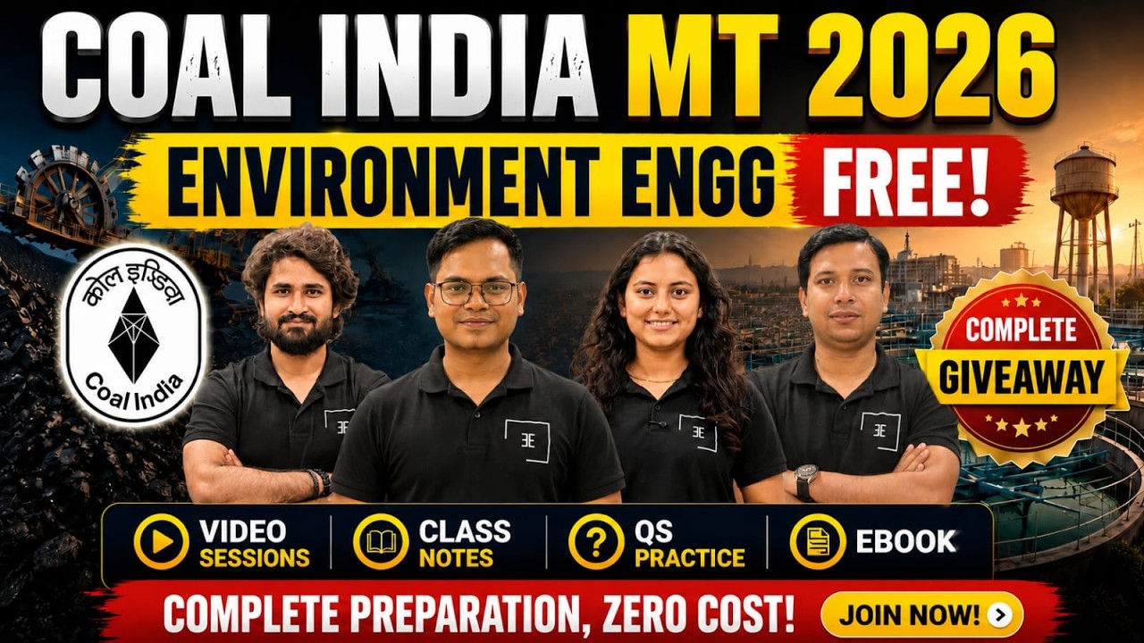 Coal India Recruitment 2026 &mdash; FREE Environment Batch! Video Sessions, Notes & Ebook