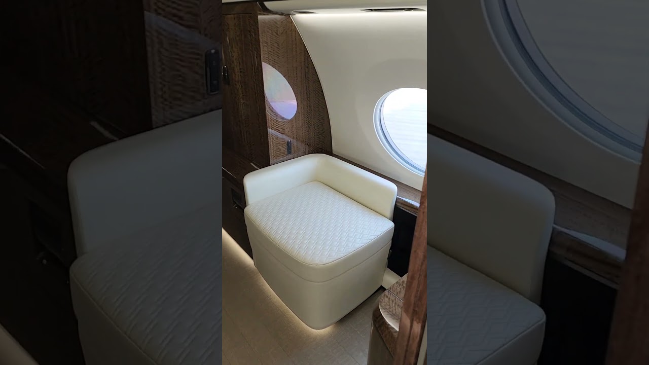 Luxurious Gulfstream G700 Tour: Explore the Ultimate Private Jet Bathroom & Bedroom #shorts