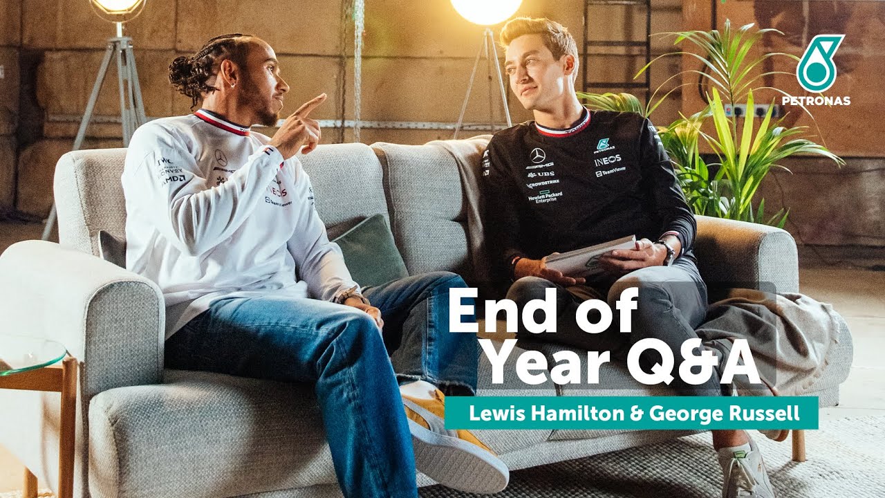 Lewis Hamilton and George Russell Answer Fan Questions... and More! | End of Year Q&A