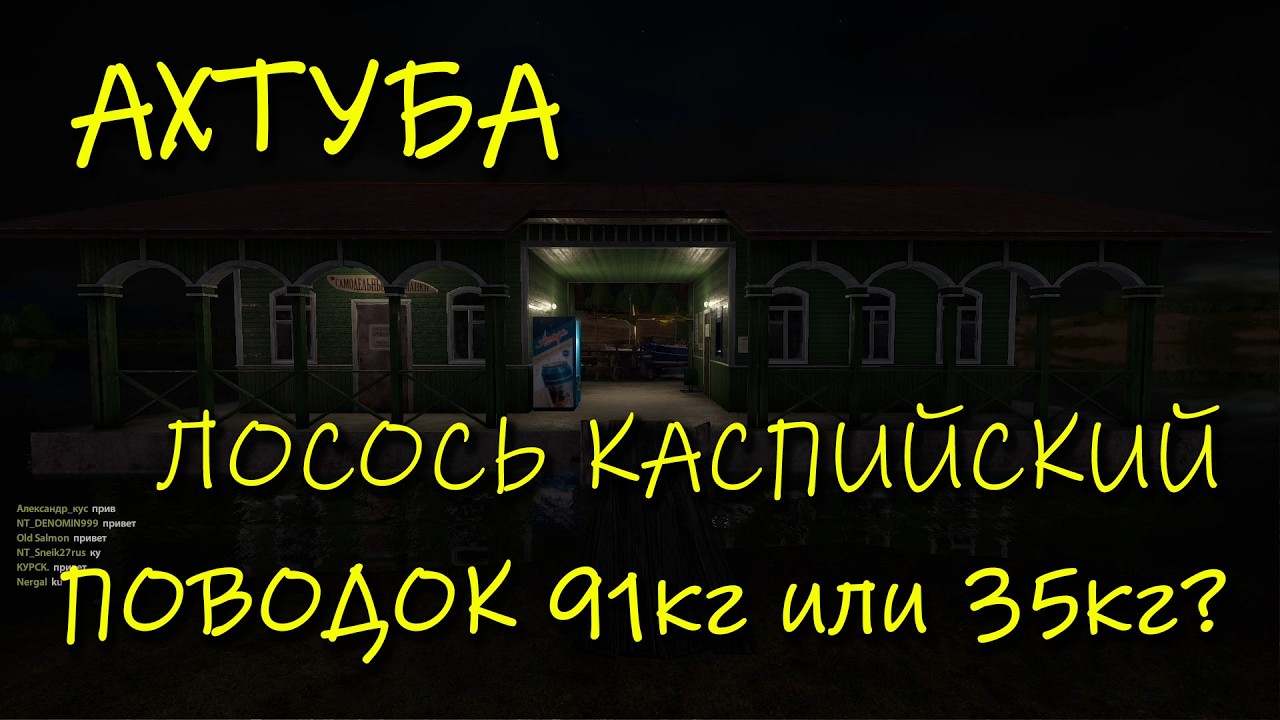 Русская рыбалка 4. рр4. Ахтуба. Лосось каспийский. Поводок 91кг или 35кг?