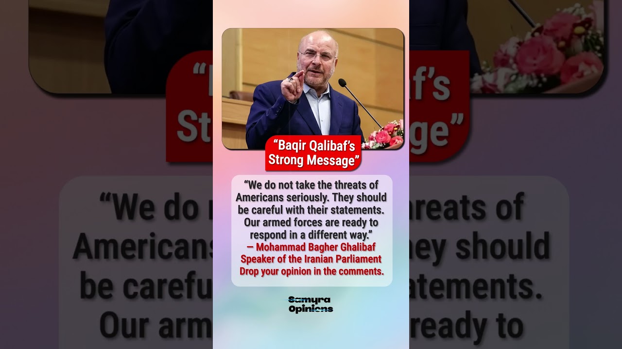 Iran vs US Tensions? Ghalibaf&rsquo;s Bold Statement Goes Viral #trendingnow