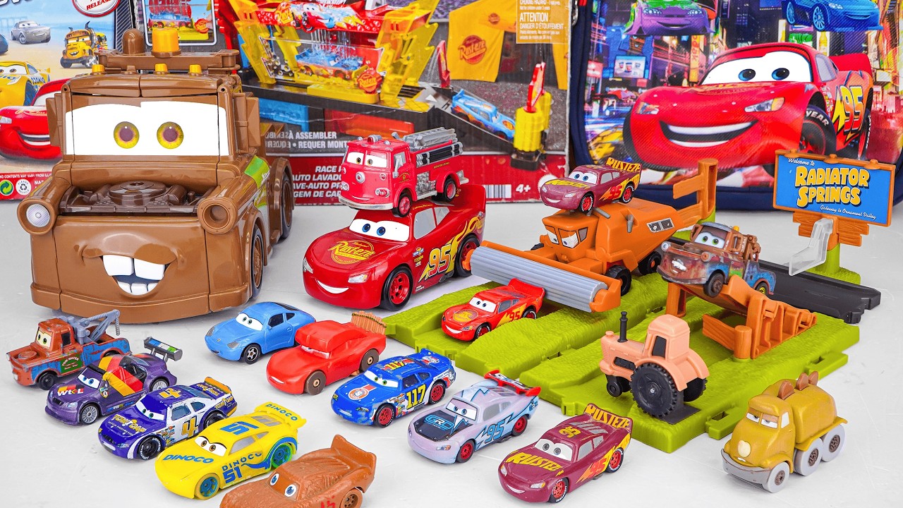 Disney Pixar Cars Unboxing Review | Lightning McQueen | Mattel Disney Pixar Cars Glow Racers Playset