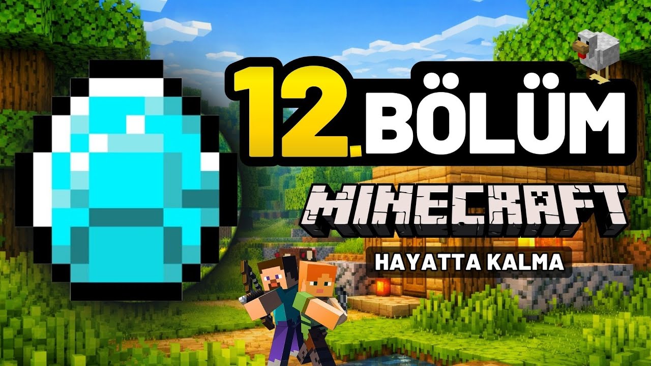 Minecraft 12. Bölüm | Hayatta Kalma | ELMAS BULDUK! 💎⛏️