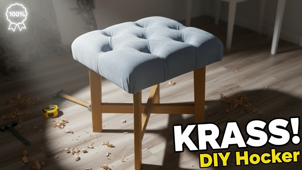 Krass! Diesen Hocker habe ich komplett selbst gebaut &ndash; DIY Projekt