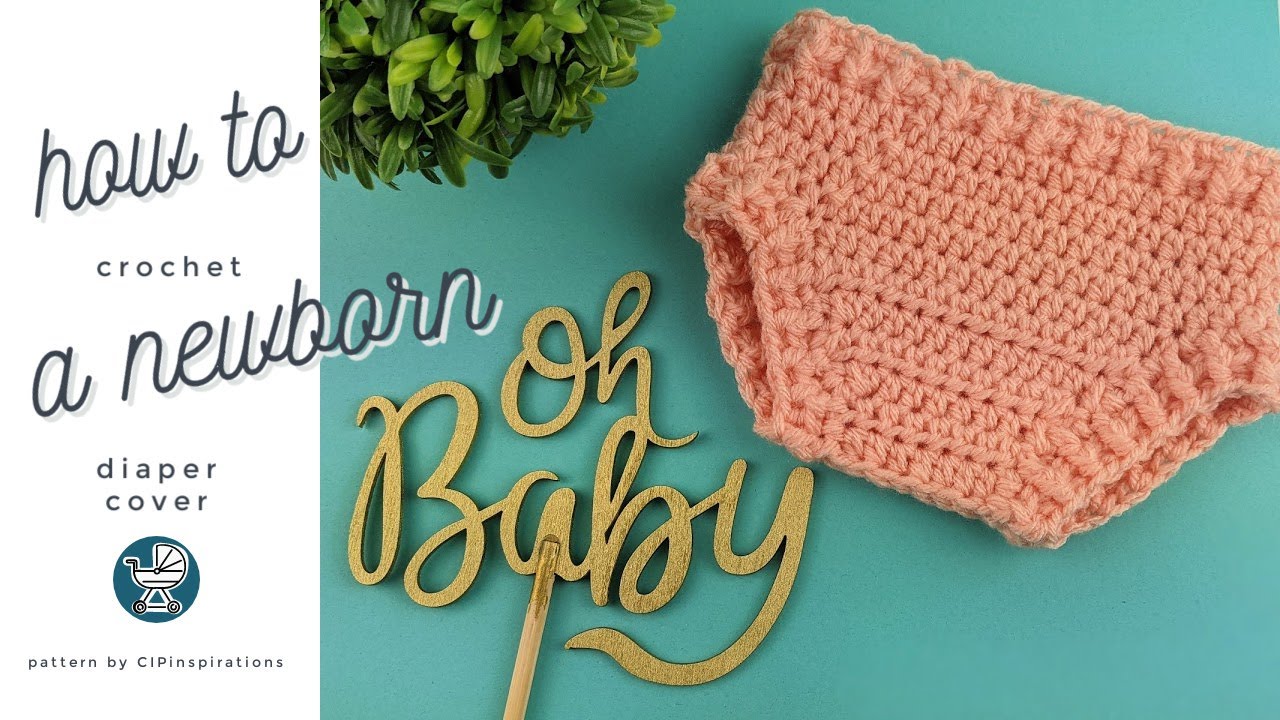 Как связать крючком подгузник для новорожденного / Вязание крючком для начинающих / Схема вязания...