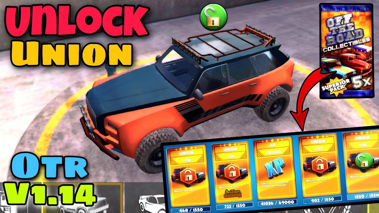 How to unlock Off The Road New update V1.14 New car Union Unlocked 🔓🔑 || Otr new car Union Unlocked😍