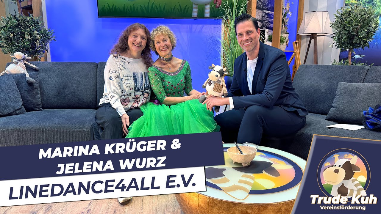 Jelena Wurz und Marina Kr&uuml;ger von Linedance4all zu Gast bei &bdquo;Trude Kuh&ldquo;