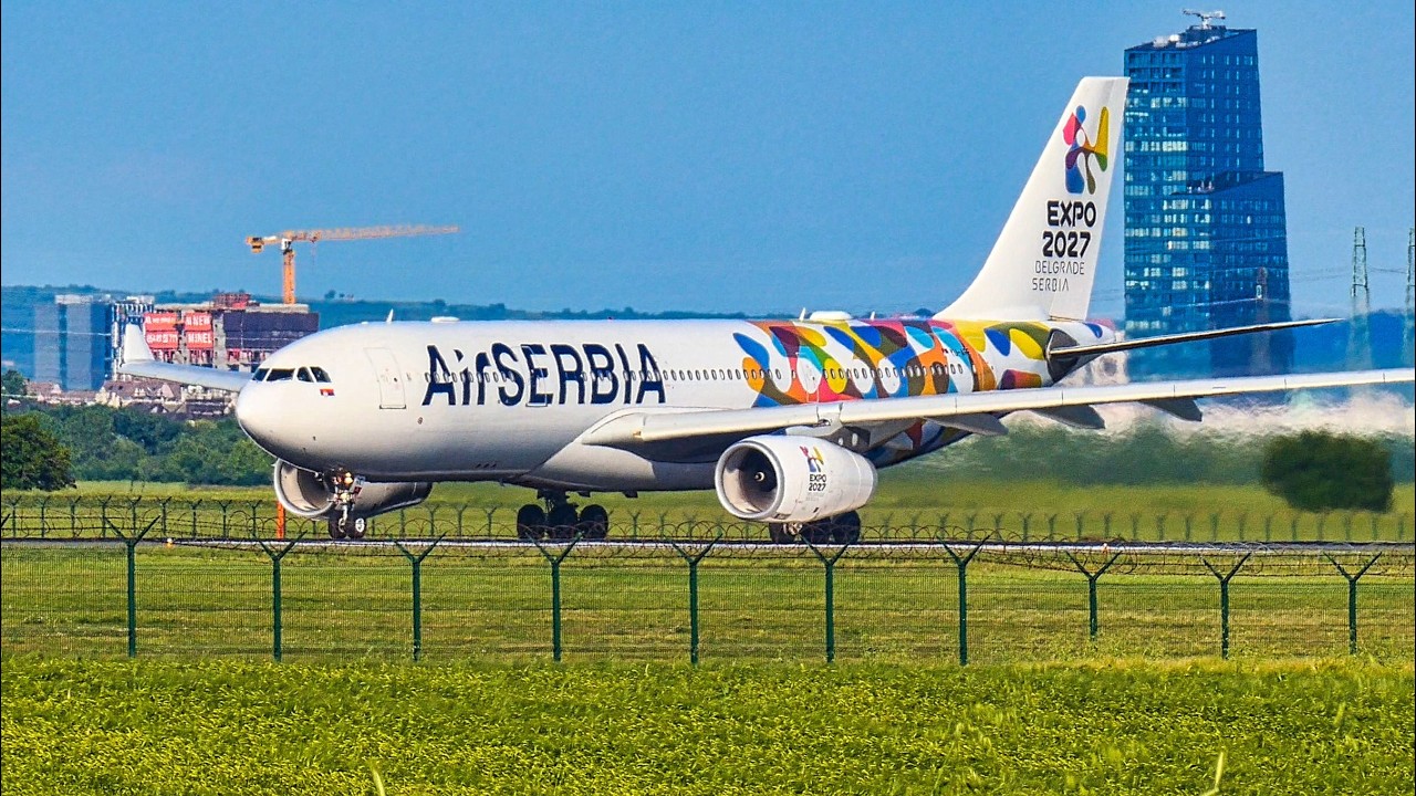 SPECTACULAR SUNSET PLANESPOTTING at Belgrade Airport | B767F, A330, GO AROUND + MORE