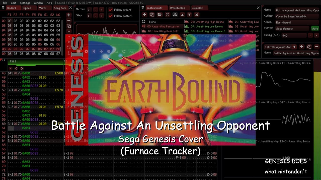 Earthbound - Battle Against An Unsettling Opponent (Sega Genesis Cover, Furnace Tracker)