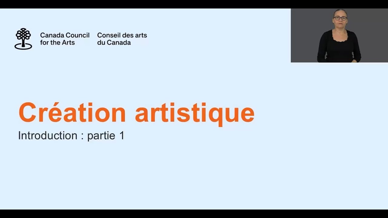Introduction à Création artistique : Partie 1