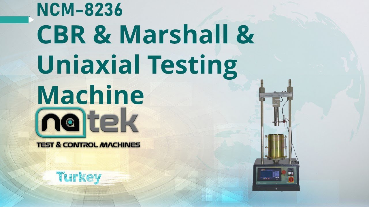 NCM-8236 CBR & Marshall & Uniaxial Testing Machine