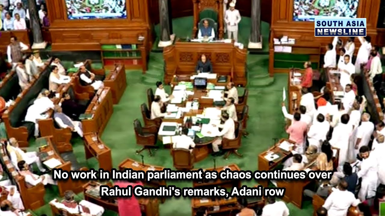 No work in Indian parliament as chaos continues over Rahul Gandhi's remarks, Adani row