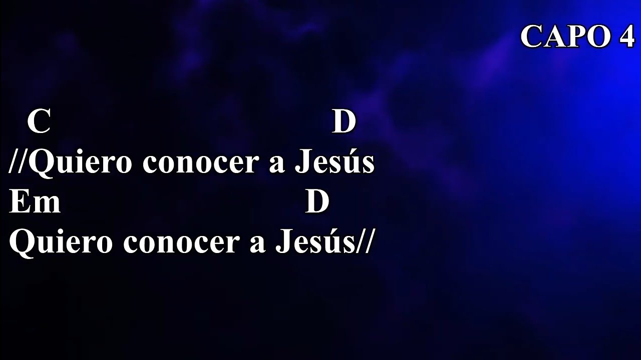 Quiero Conocer a Jesús (Yeshua) - Llévame de Vuelta - Acordes Guitarra