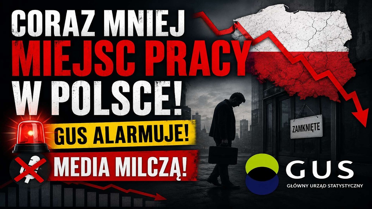 Coraz mniej miejsc Pracy w Polsce! GUS Alarmuje! Media milczą!