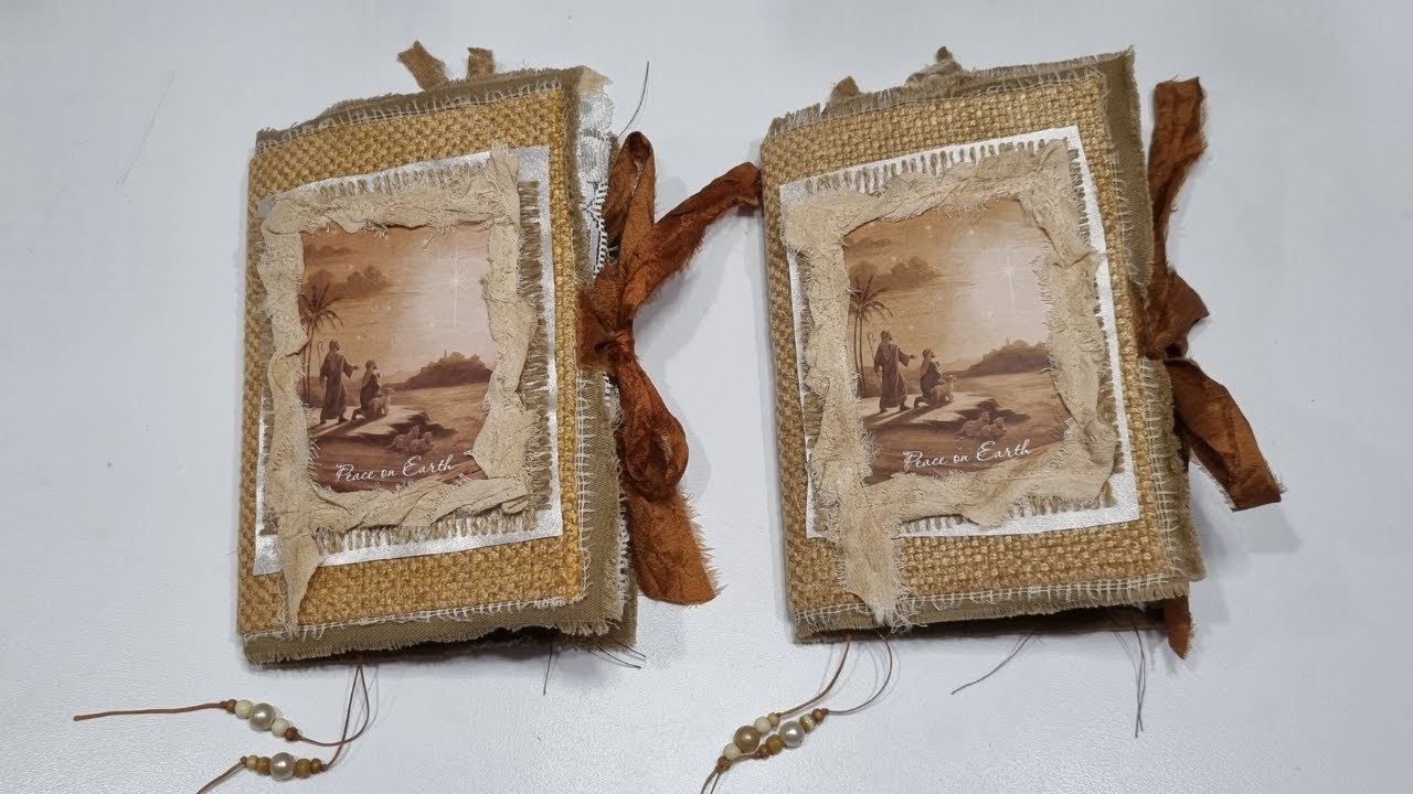 Mini Christmas Journals with soft covers and neutral tones