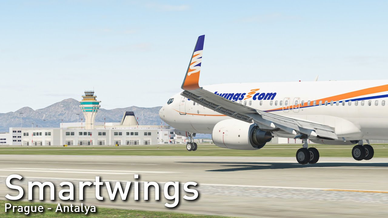 X-Plane 11| Smartwings Boeing 737-800 | Prague - Antalya | TVS5VY | Landing