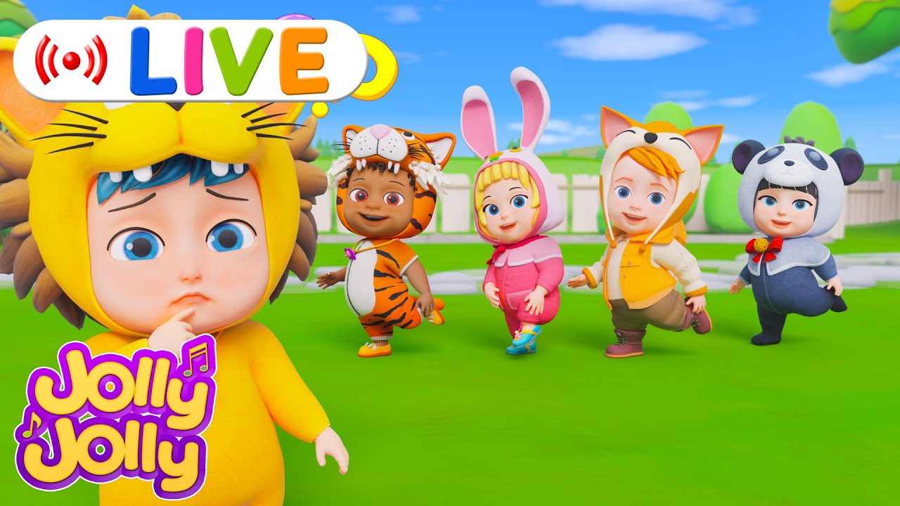 Изучайте части тела с Jolly Jolly | Голова, плечи, колени и пальцы ног, Колеса на автобусе