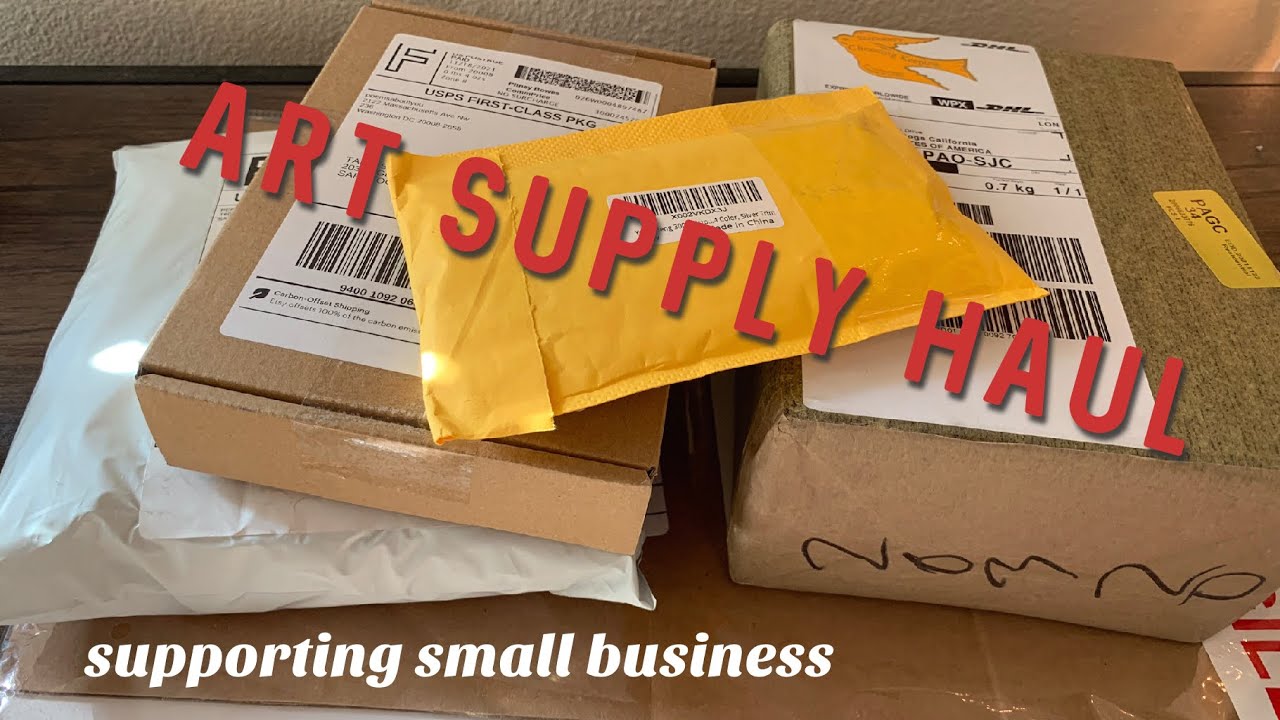 art supply unboxing and demo // supporting small business