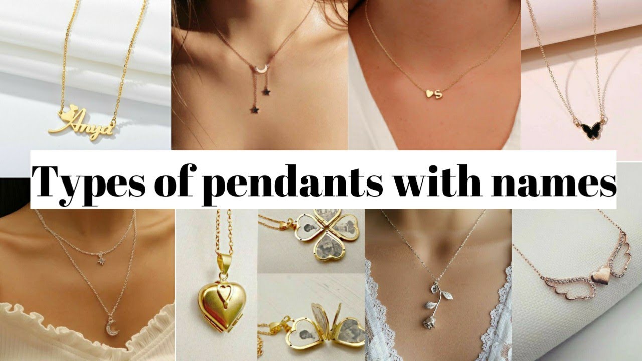 Types of pendant with names / Latest pendant design for girls / gold pendant design with name