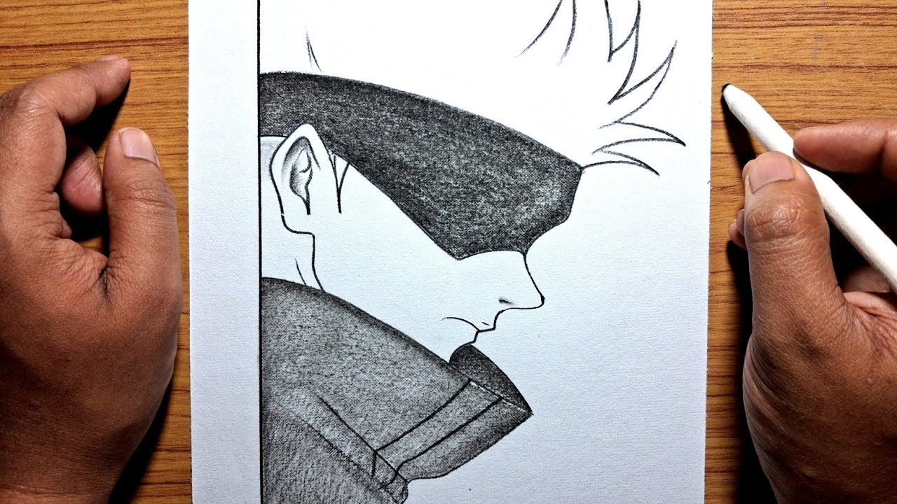 Anime Drawing || How to Draw Gojo Satoru || Jujutsu Kaisen Drawing Tutorial