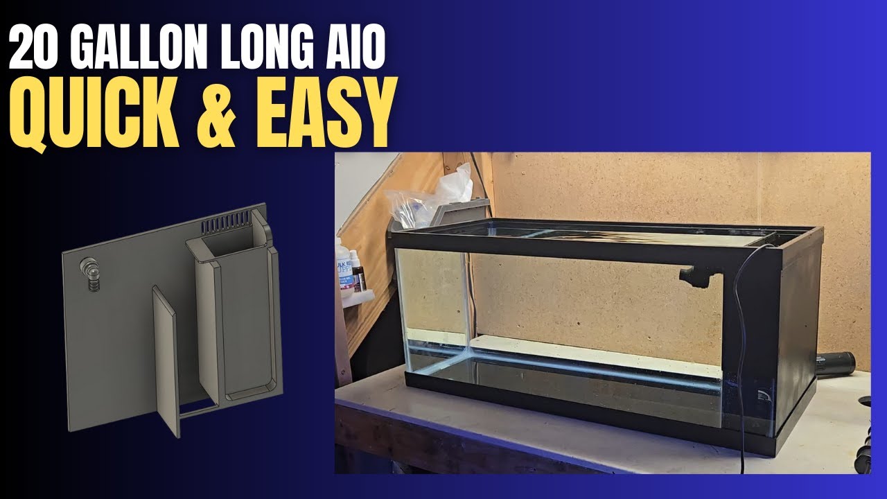 DIY 3D Printed Aquarium Baffle System For A 20 Gallon Long